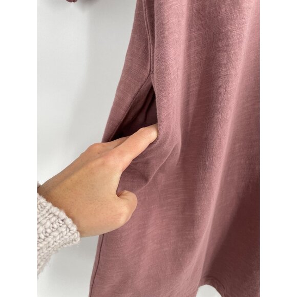 Rylee + Cru Womens Small Mauve Collared Romper Casual Loungewear Comfort Kidcore - Picture 9 of 9